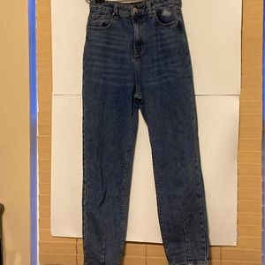 blue simple society high wasited mom jeans